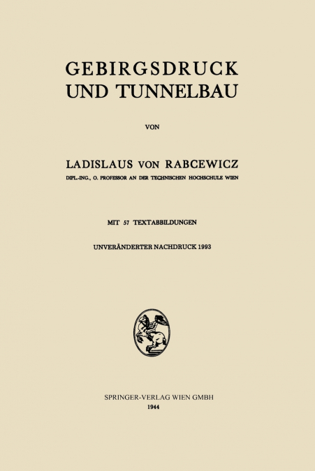 Gebirgsdruck Und Tunnelbau