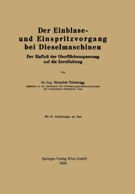 Der Einblase- Und Einspritzvorgang Bei Dieselmaschinen