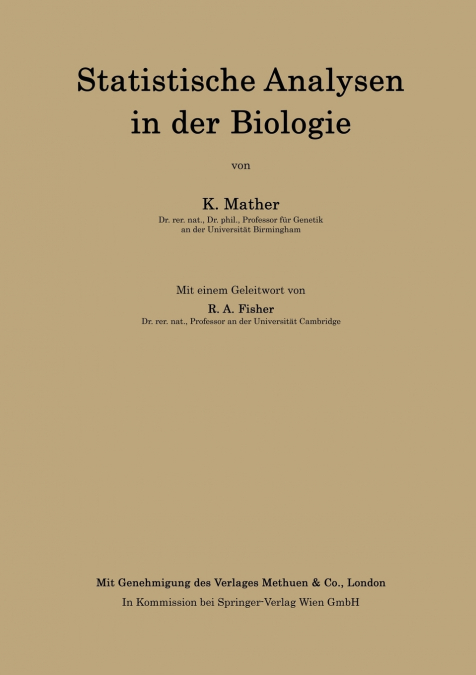 Statistische Analysen in der Biologie
