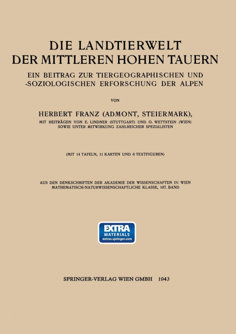 Die Landtierwelt der Mittleren Hohen Tauern