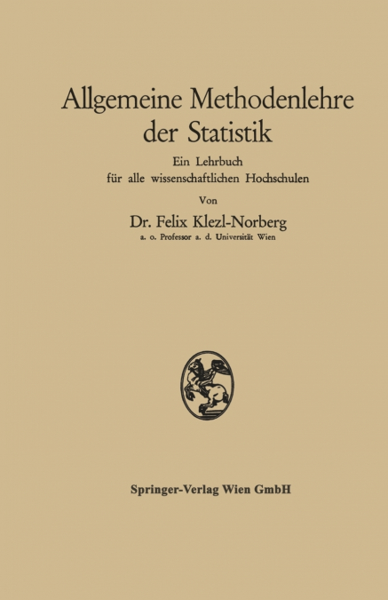 Allgemeine Methodenlehre der Statistik