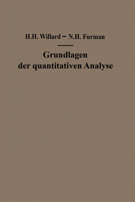 Grundlagen der quantitativen Analyse