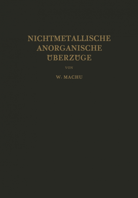 Nichtmetallische Anorganische Überzüge
