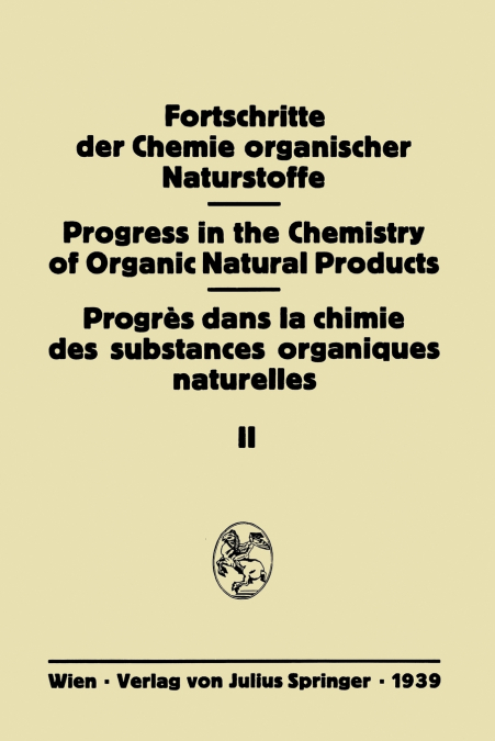 Fortschritte der Chemie Organischer Naturstoffe