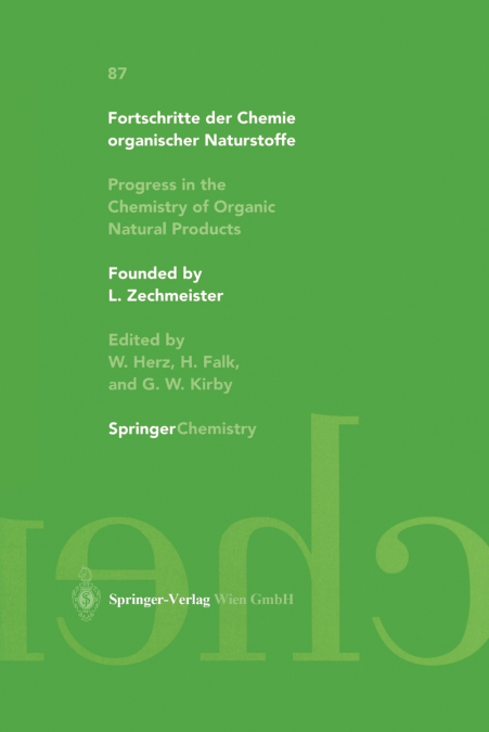 Progress in the Chemistry of Organic Natural Products