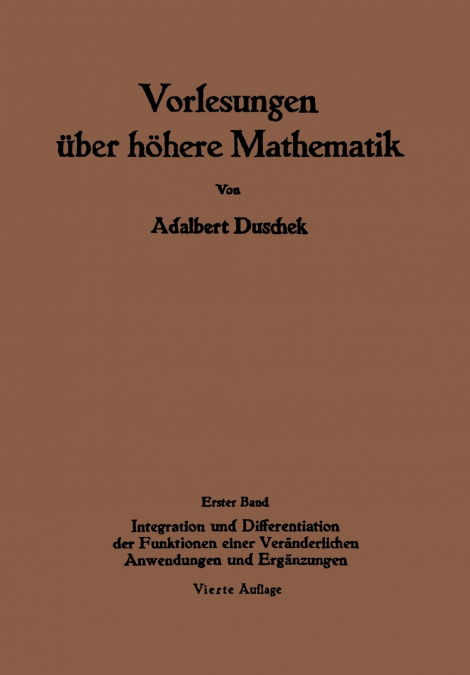 Vorlesungen über höhere Mathematik