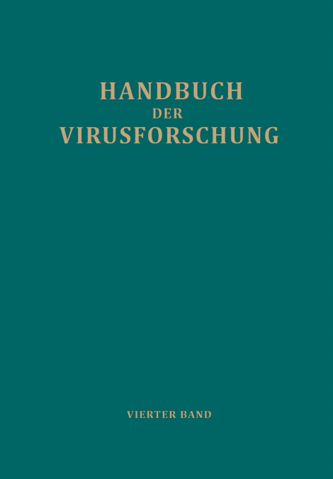Handbuch Der Virusforschung