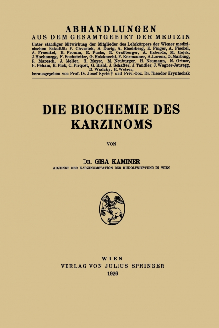 Die Biochemie des Karzinoms