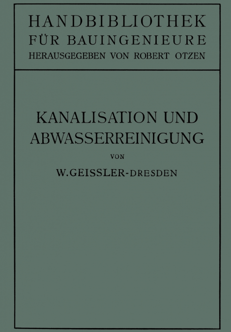 Kanalisation und Abwasserreinigung