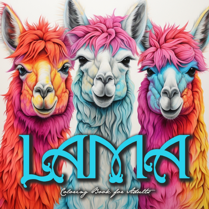 Lama Coloring Book for Adults