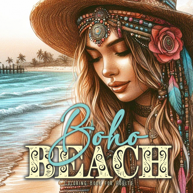 Boho Beach Coloring Book for Adults
