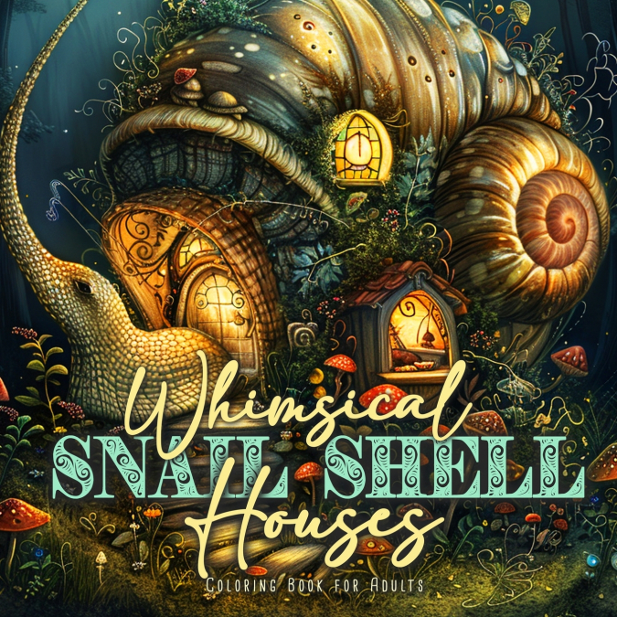 Whimsical Snail Shell Houses Coloring Book for Adults