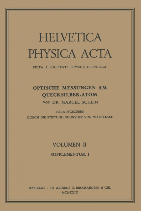 Optische Messungen am Quecksilber-Atom