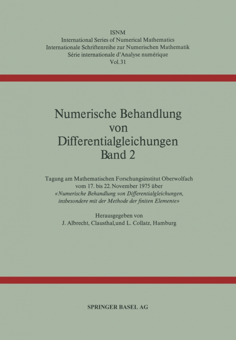 Numerische Behandlung von Differentialgleichungen Band 2