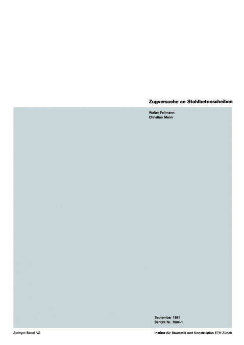 Zugversuche an Stahlbetonscheiben