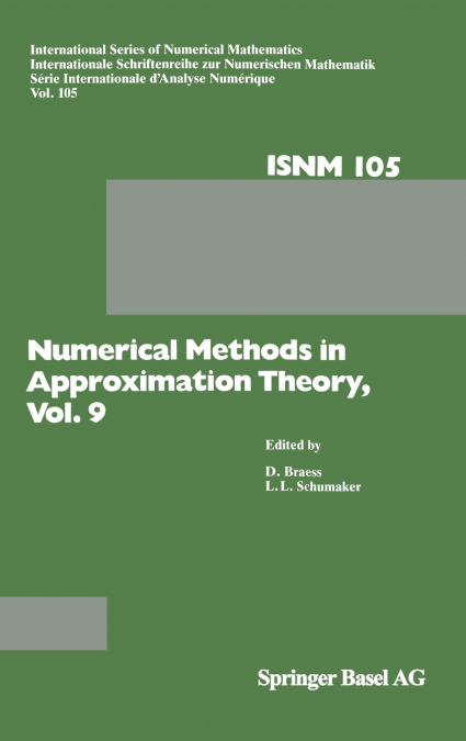 Numerical Methods in Approximation Theory, Vol. 9