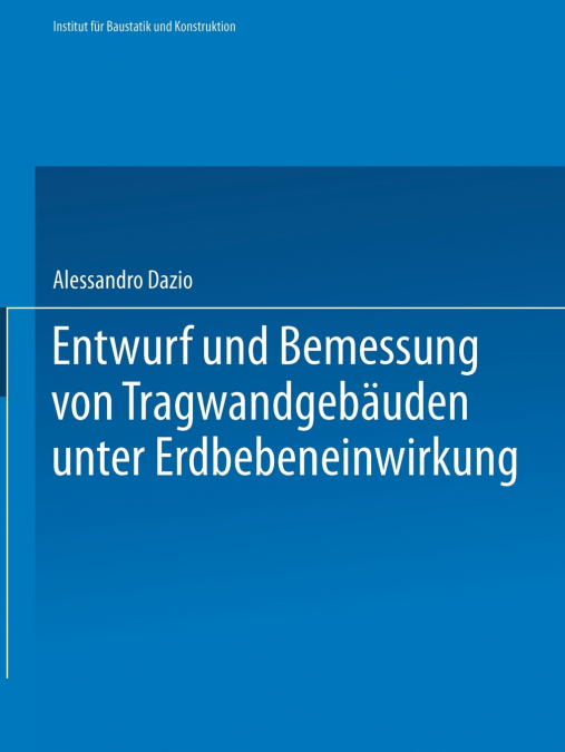 Entwurf Und Bemessung Von Tragwandgebauden Unter Erdbebeneinwirkung