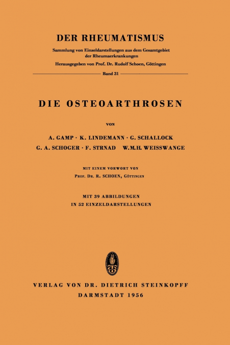 Die Osteoarthrosen