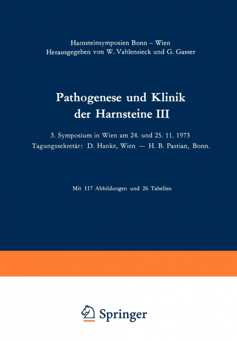 Pathogenese Und Klinik Der Harnsteine III