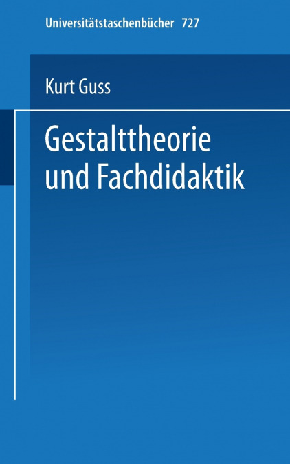 Gestalttheorie Und Fachdidaktik