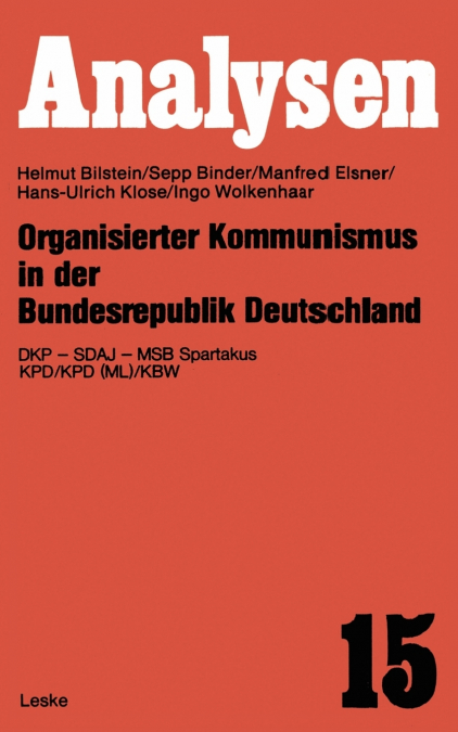 Organisierter Kommunismus in Der Bundesrepublik Deutschland