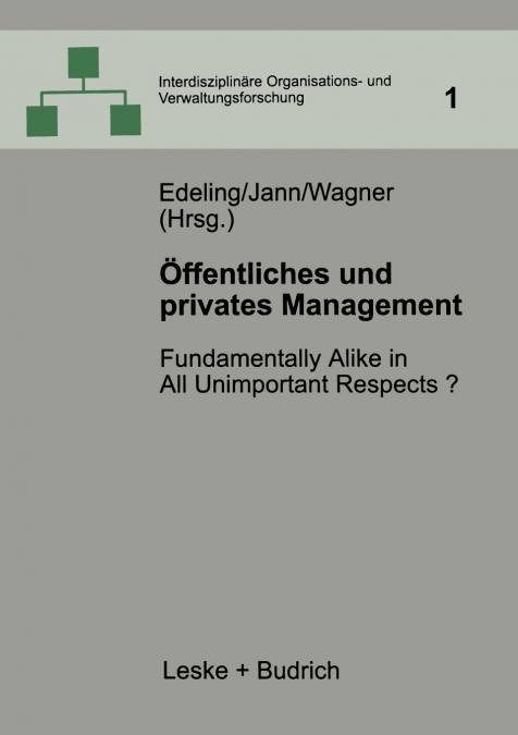 Offentliches Und Privates Management