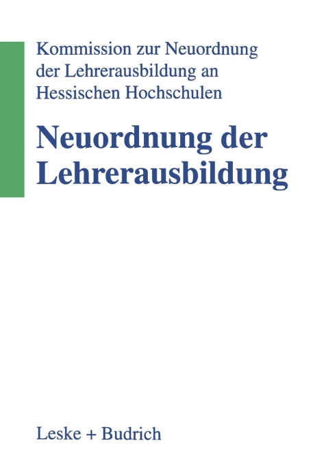 Neuordnung der Lehrerausbildung
