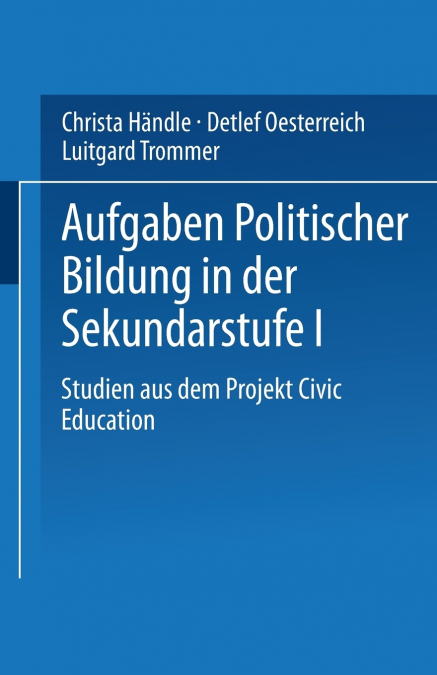 Aufgaben Politischer Bildung in Der Sekundarstufe I