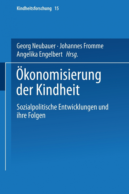 Okonomisierung Der Kindheit