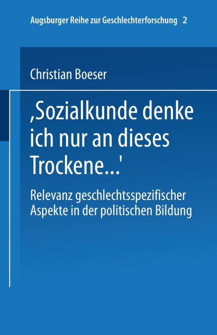 Bei Sozialkunde Denke Ich Nur an Dieses Trockene