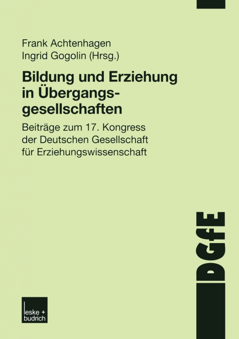 Bildung und Erziehung in Übergangsgesellschaften