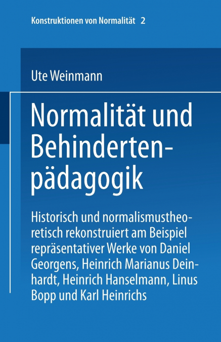Normalität und Behindertenpädagogik