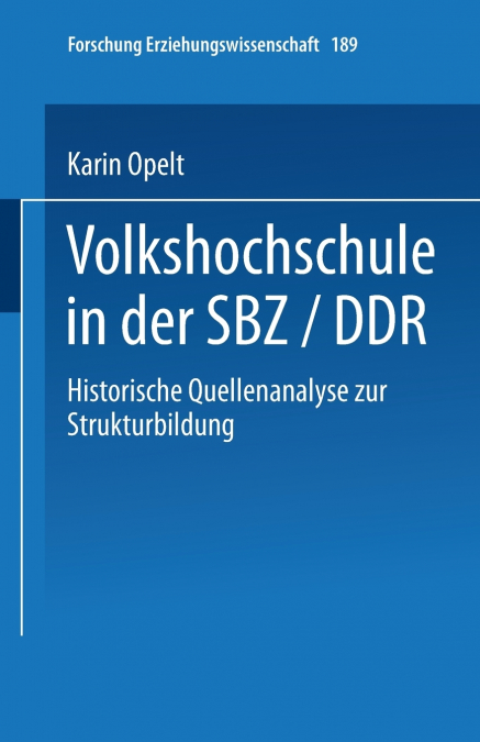 Volkshochschule in der SBZ/DDR