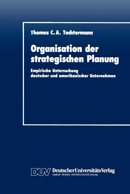 Organisation der strategischen Planung