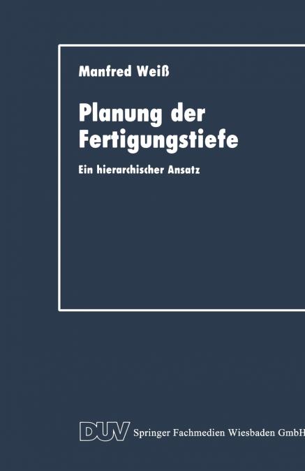 Planung Der Fertigungstiefe