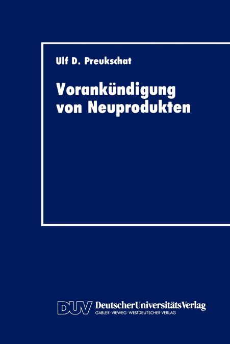 Vorankundigung Von Neuprodukten