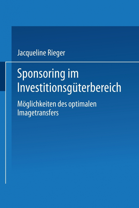 Sponsoring Im Investitionsguterbereich