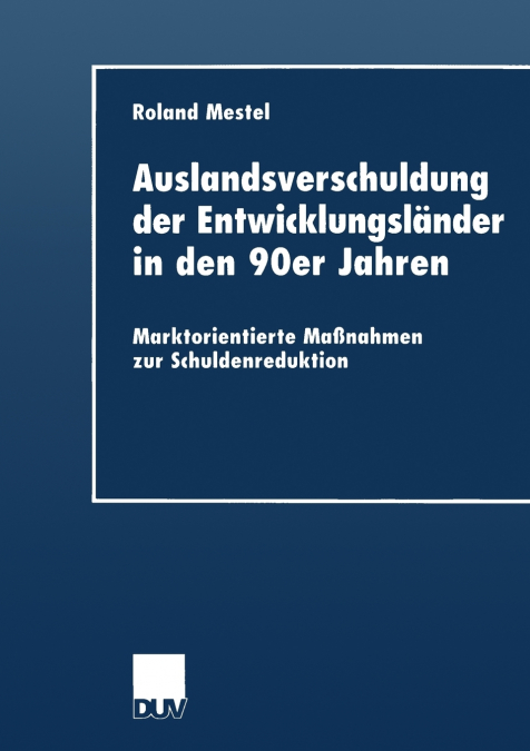Auslandsverschuldung der Entwicklungsländer in den 90er Jahren