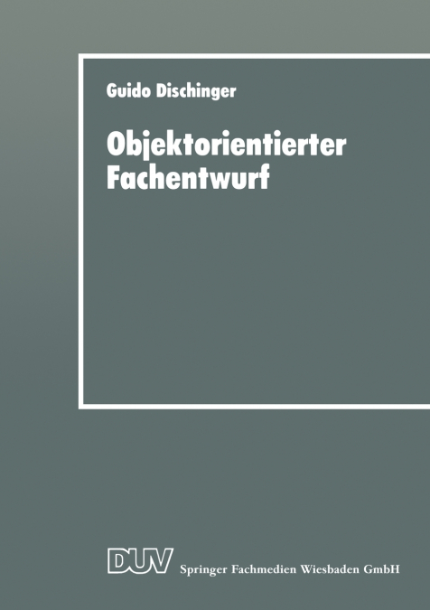 Objektorientierter Fachentwurf