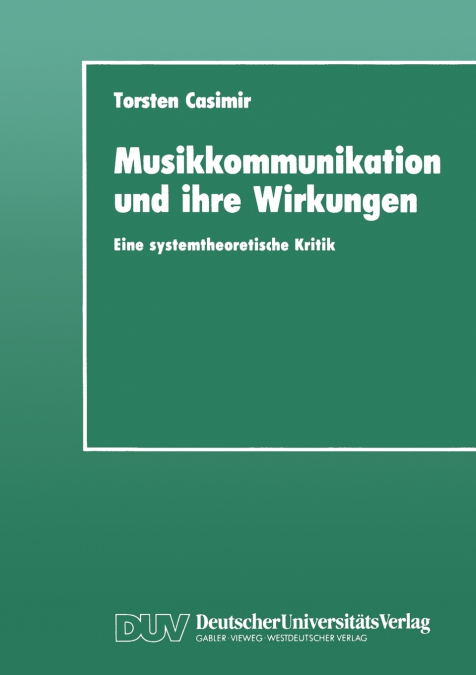 Musikkommunikation Und Ihre Wirkungenglish