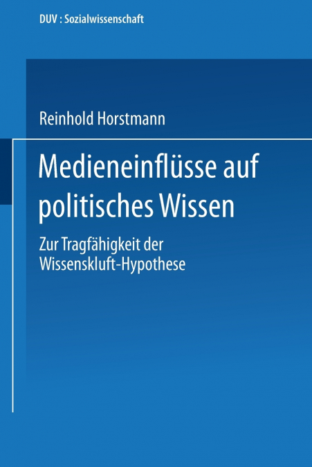 Medieneinflüsse auf politisches Wissen