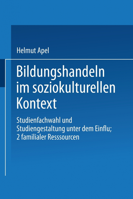 Bildungshandeln Im Soziokulturellen Kontext