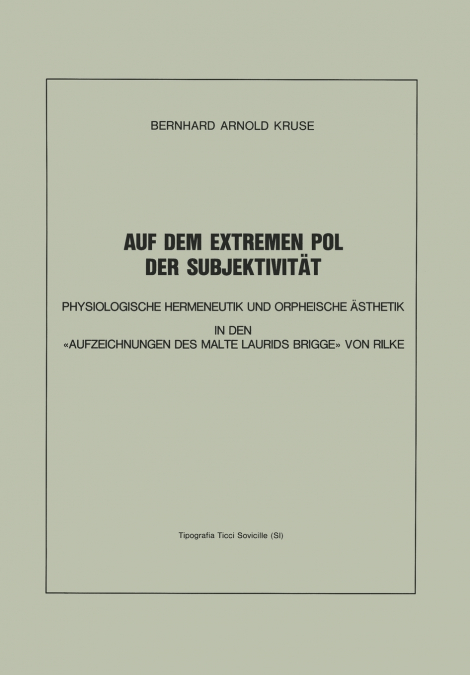Auf dem Extremen Pol der Subjektivität