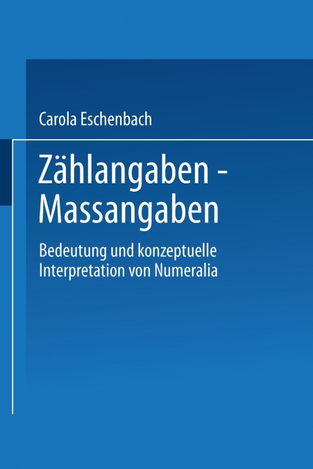 Zählangaben - Maßangaben