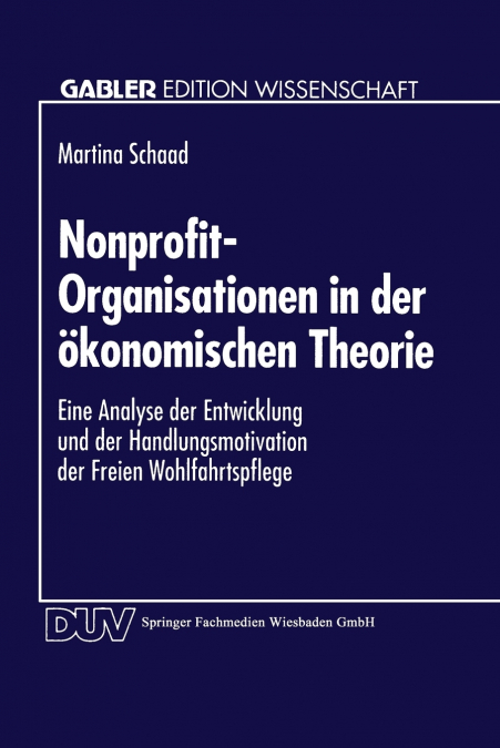 Nonprofit-Organisationen in Der Okonomischen Theorie