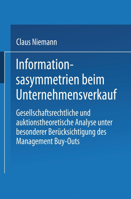 Informationsasymmetrien Beim Unternehmensverkauf
