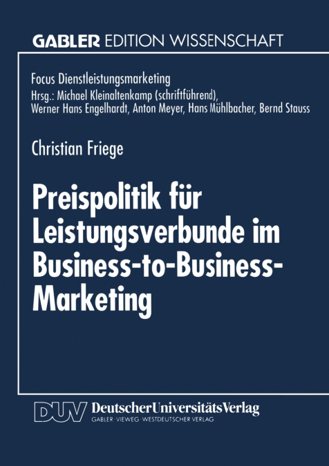 Preispolitik für Leistungsverbunde im Business-to-Business-Marketing