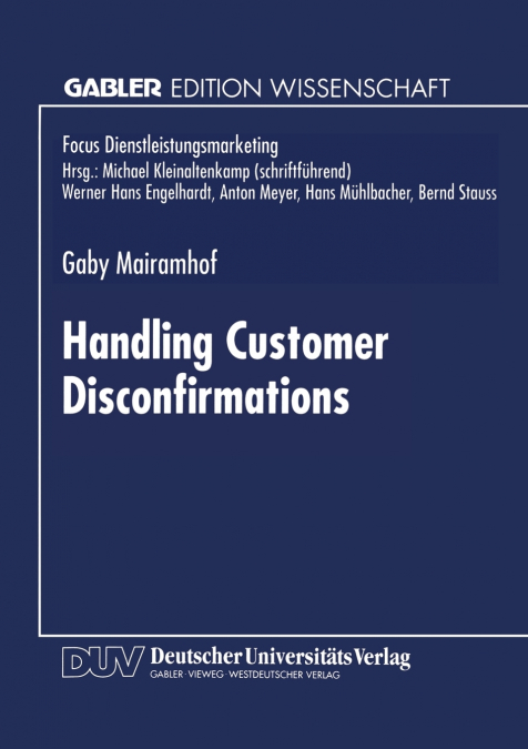 Handling Customer Disconfirmations