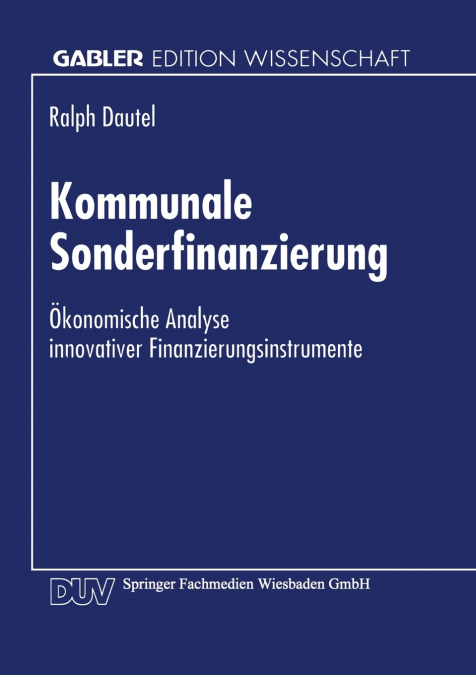 Kommunale Sonderfinanzierung