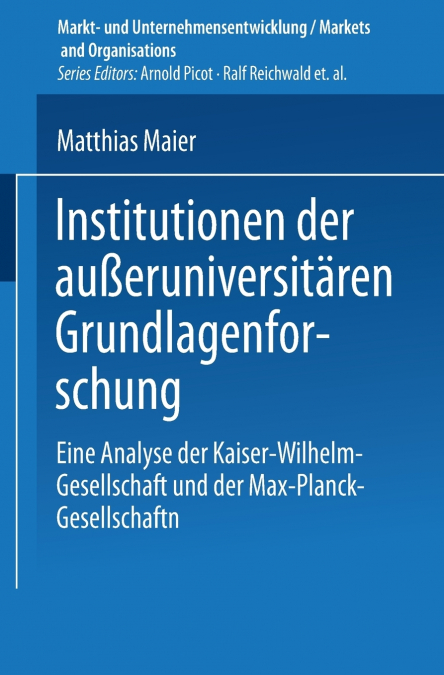 Institutionen der außeruniversitären Grundlagenforschung